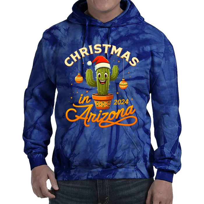 Christmas In 2024 Arizona Tie Dye Hoodie