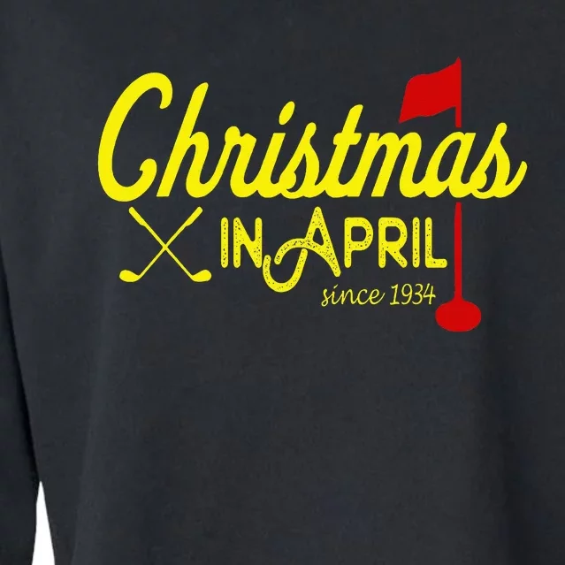 Christmas In April Golf Majors And Tournaments Cropped Pullover Crew