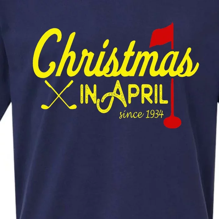 Christmas In April Golf Majors And Tournaments Sueded Cloud Jersey T-Shirt