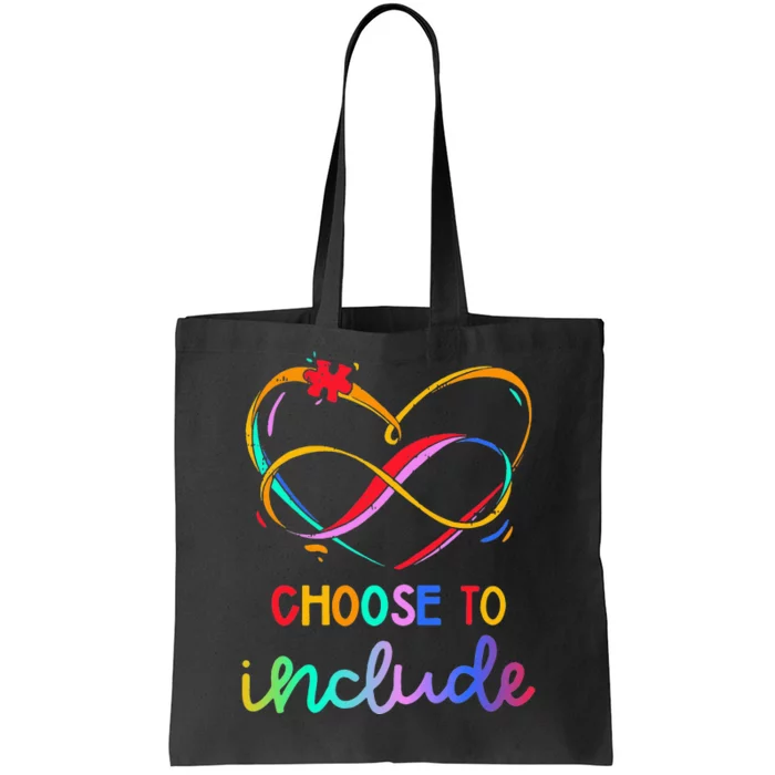 Choose Include Autism Day Teacher School Tote Bag