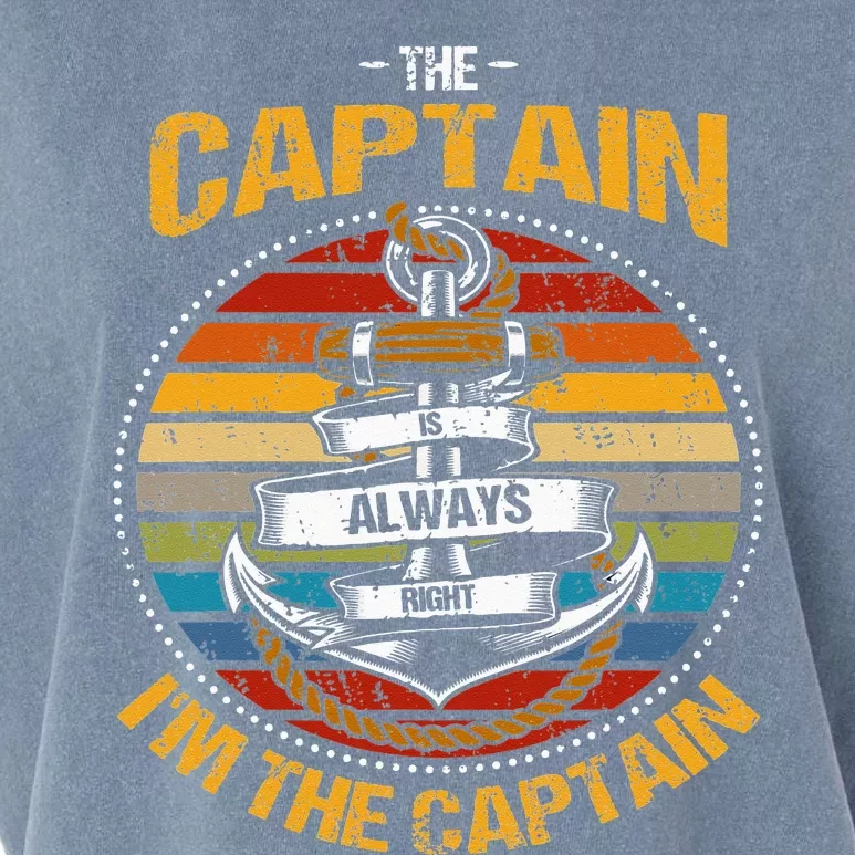 Captain Is Always Right Boat Captain Garment-Dyed Women's Muscle Tee