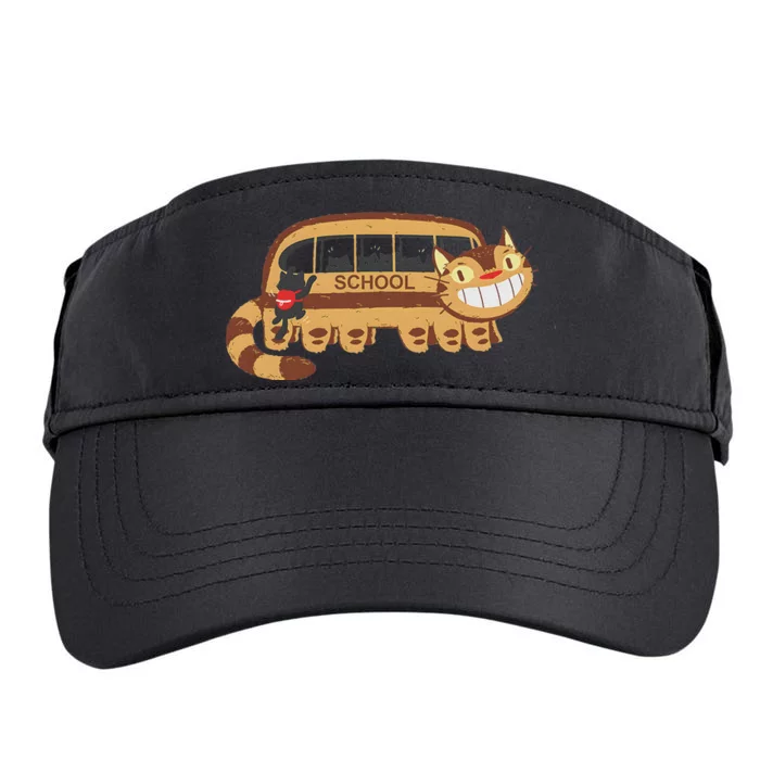 Cats In A Catbus Headed To School Schoolcatbus Adult Drive Performance Visor