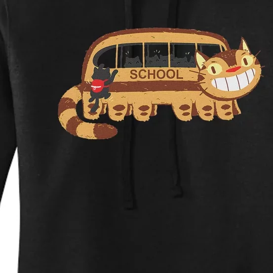 Cats In A Catbus Headed To School Schoolcatbus Women's Pullover Hoodie