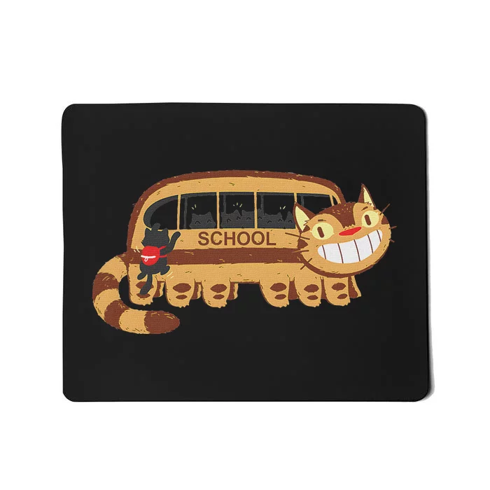 Cats In A Catbus Headed To School Schoolcatbus Mousepad