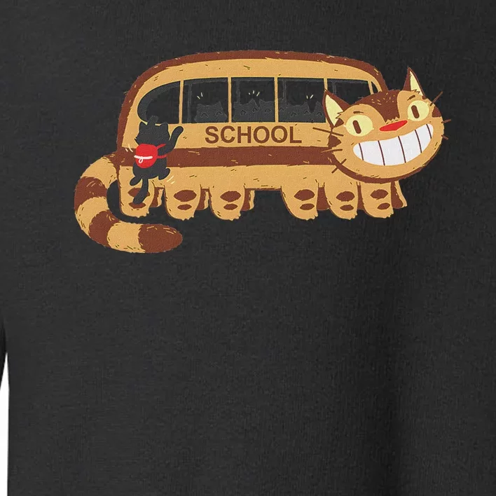 Cats In A Catbus Headed To School Schoolcatbus Toddler Sweatshirt