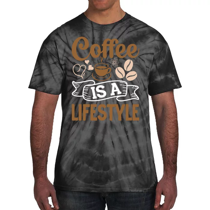 Coffee Is A Lifestyle Graphic Tie-Dye T-Shirt