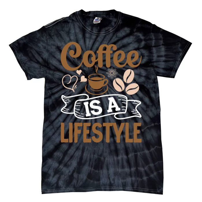 Coffee Is A Lifestyle Graphic Tie-Dye T-Shirt