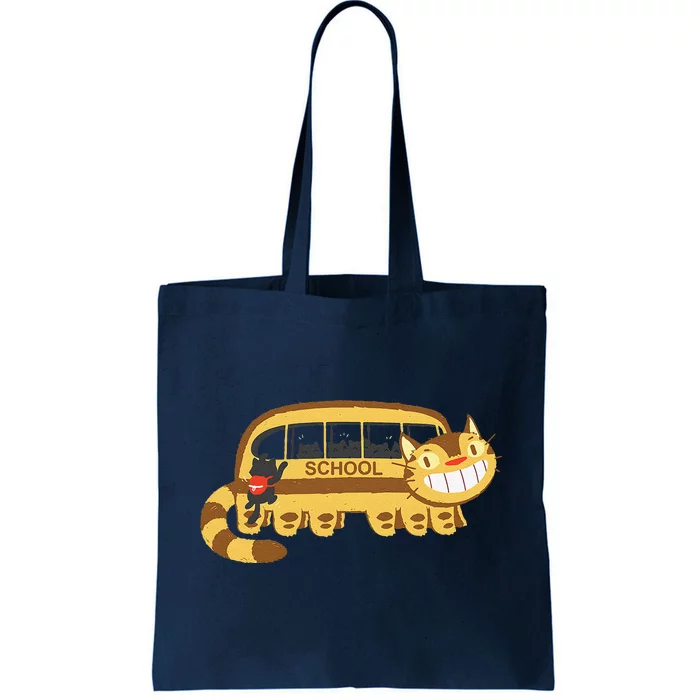 Cats In A Catbus Headed To School Schoolcatbus Tote Bag