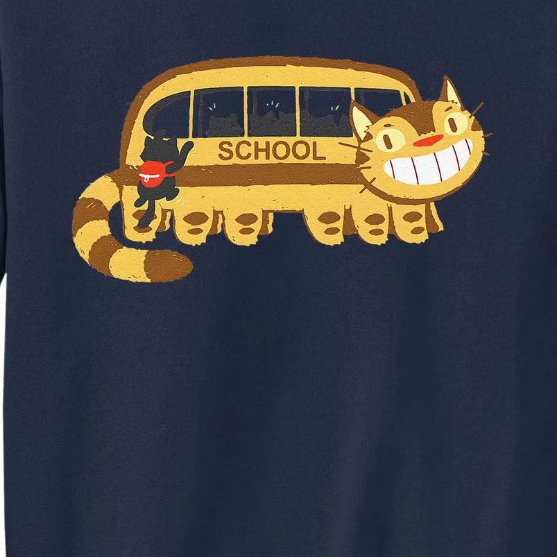 Cats In A Catbus Headed To School Schoolcatbus Tall Sweatshirt