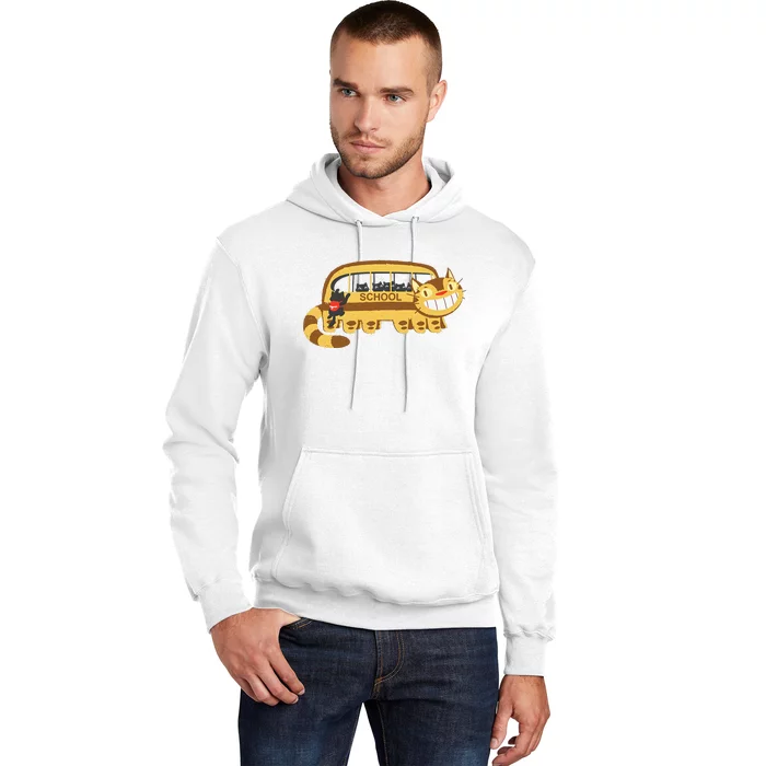 Cats In A Catbus Headed To School Schoolcatbus Hoodie