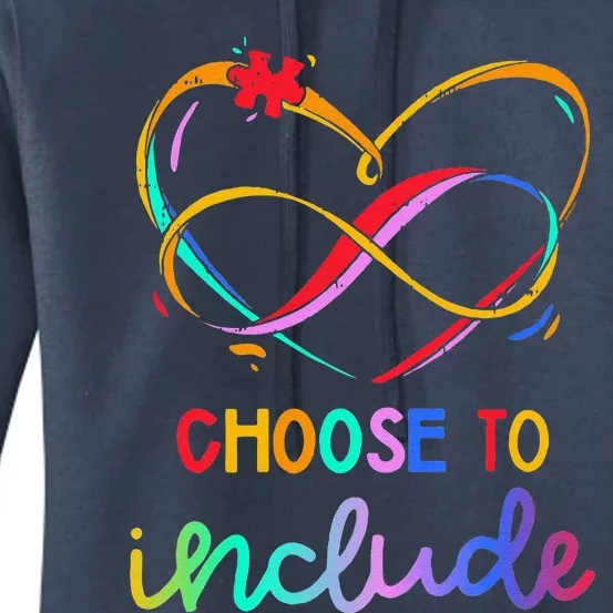 Choose Include Autism Day Teacher School Women Women's Pullover Hoodie