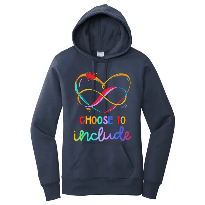 Choose Include Autism Day Teacher School Women Women's Pullover Hoodie