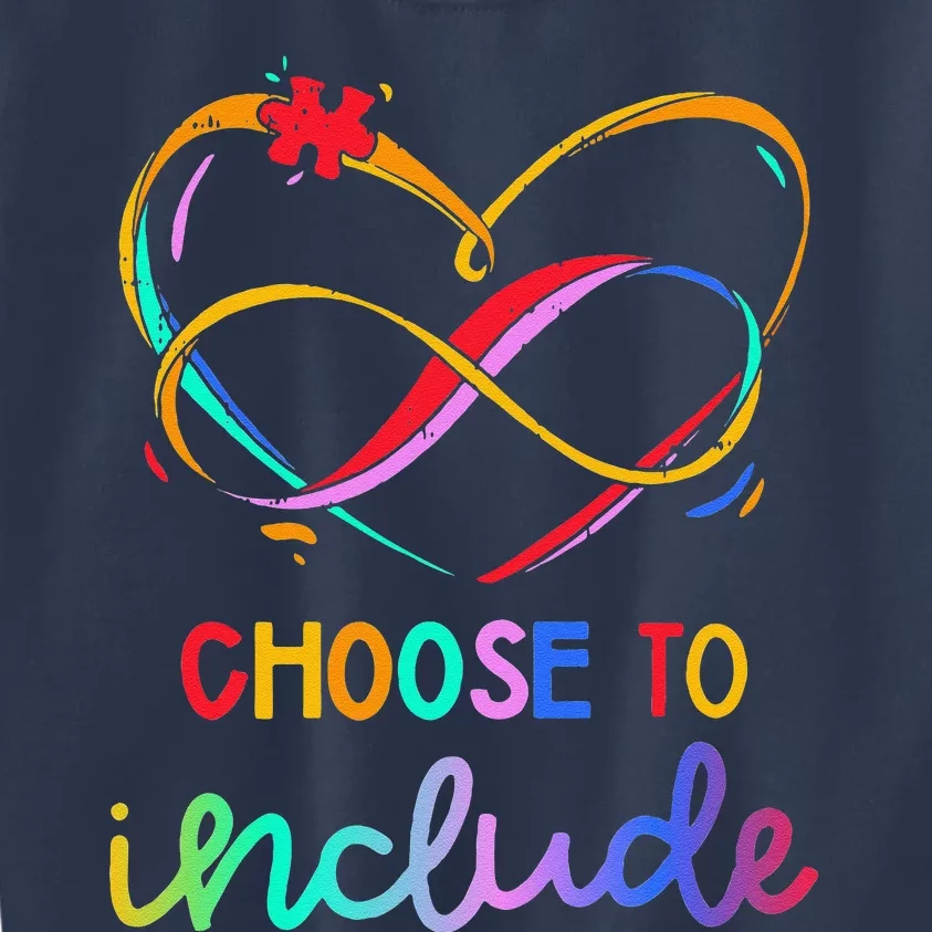 Choose Include Autism Day Teacher School Women Kids Sweatshirt