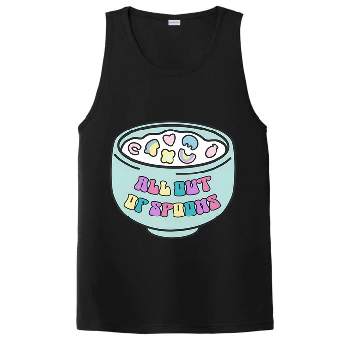 Chronic Illness All Out Of Spoons Invisible Illness Disability Performance Tank