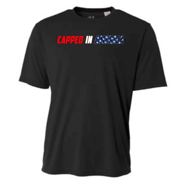 Capped In America Social Justice Bullets Gift Cooling Performance Crew T-Shirt