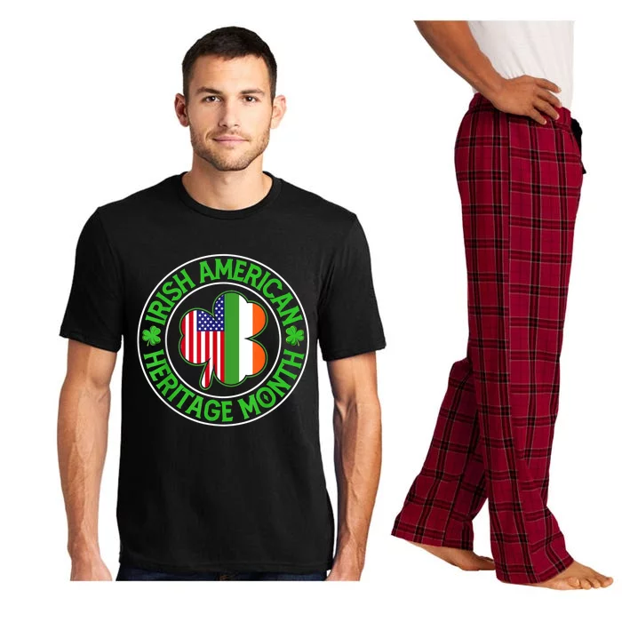 Clover Irish American Flag Irish American Heritage Month Pajama Set