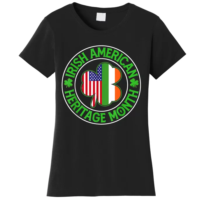 Clover Irish American Flag Irish American Heritage Month Women's T-Shirt