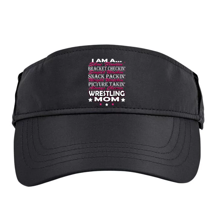 Cute I Am A Wrestling Mom Mamafor Women Adult Drive Performance Visor