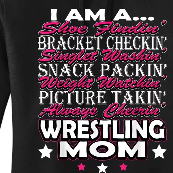 Cute I Am A Wrestling Mom Mamafor Women Women's Pullover Hoodie