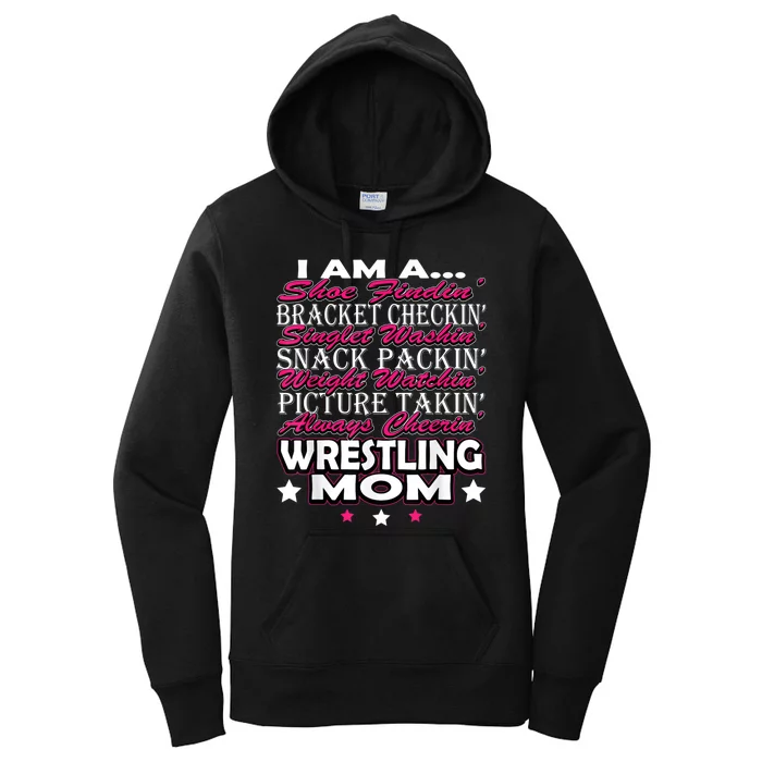 Cute I Am A Wrestling Mom Mamafor Women Women's Pullover Hoodie