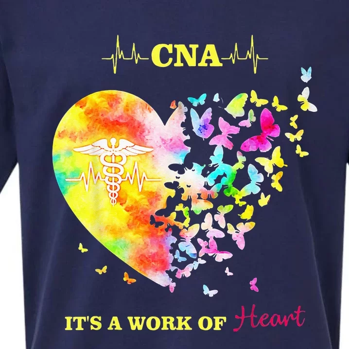 CNA Its A Work Of Heart Butterfly Nurse Sueded Cloud Jersey T-Shirt