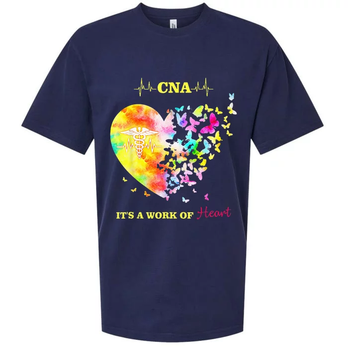 CNA Its A Work Of Heart Butterfly Nurse Sueded Cloud Jersey T-Shirt