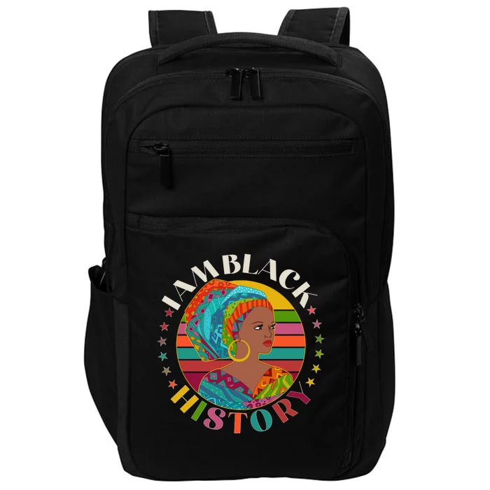 Colorful I Am Black History Impact Tech Backpack