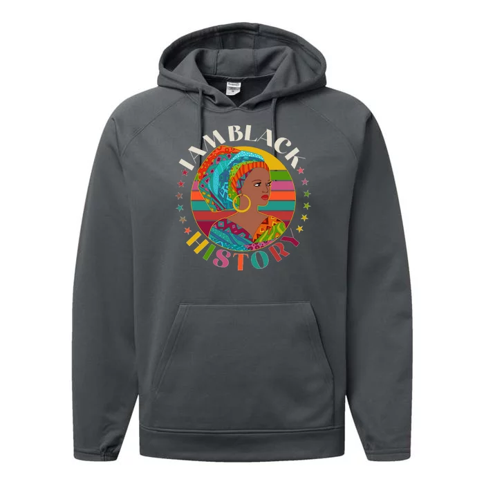 Colorful I Am Black History Performance Fleece Hoodie