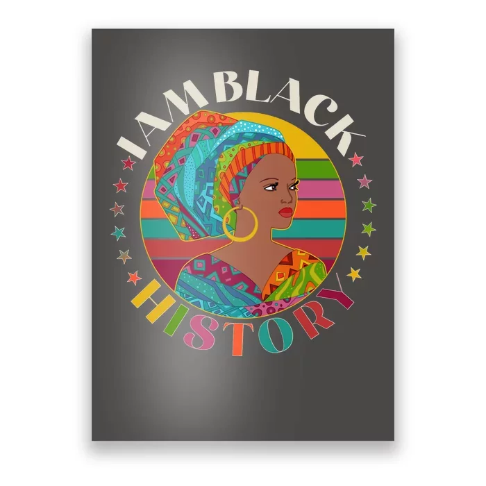 Colorful I Am Black History Poster