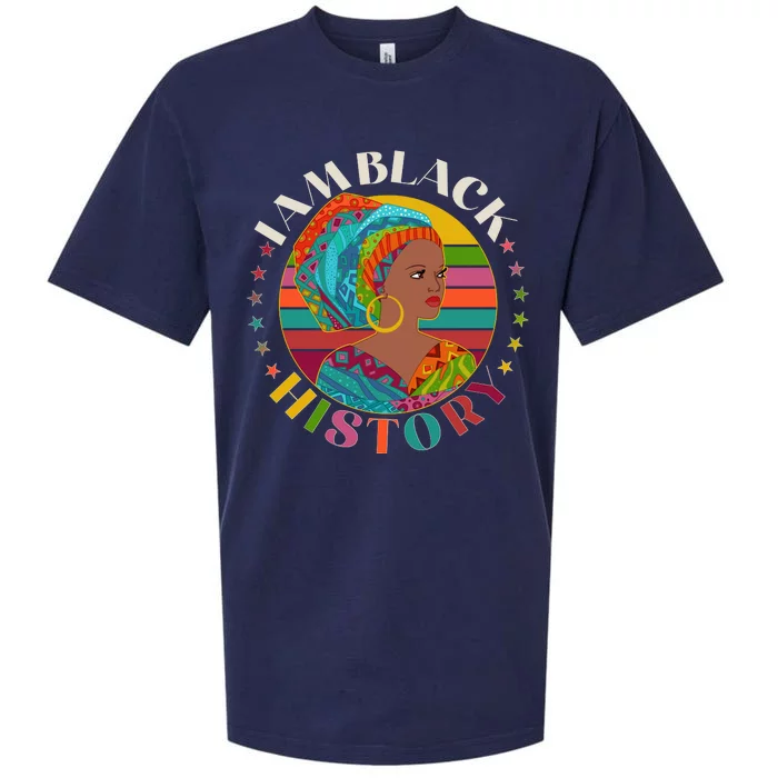 Colorful I Am Black History Sueded Cloud Jersey T-Shirt