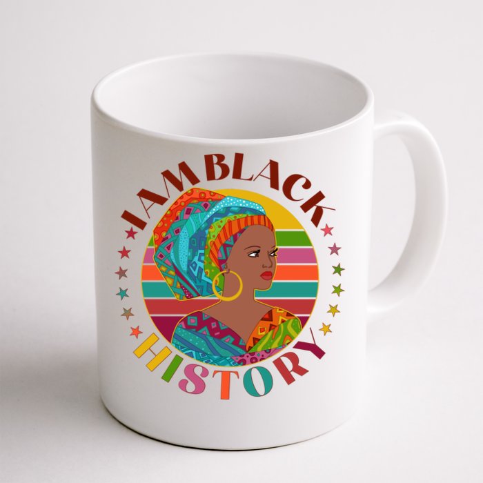 Colorful I Am Black History Front & Back Coffee Mug