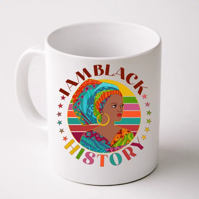 Colorful I Am Black History Front & Back Coffee Mug