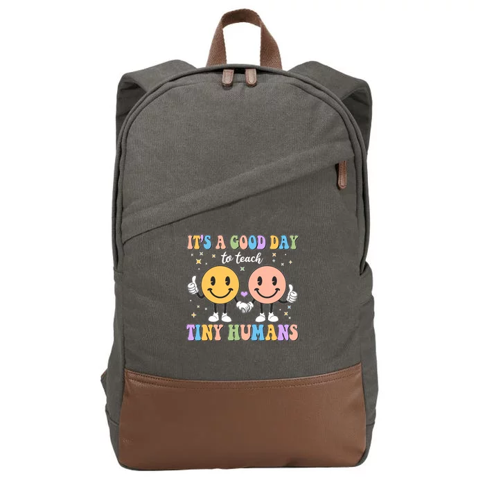 Cute It's A Good Day To Teach Tiny Humans Back To School Cotton Canvas Backpack