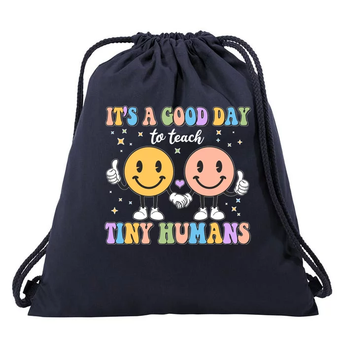 Cute It's A Good Day To Teach Tiny Humans Back To School Drawstring Bag