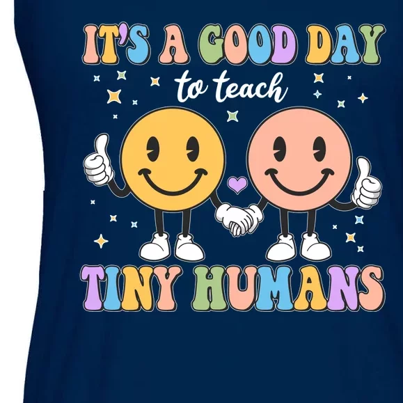 Cute It's A Good Day To Teach Tiny Humans Back To School Ladies Essential Flowy Tank