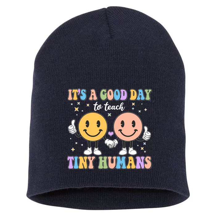 Cute It's A Good Day To Teach Tiny Humans Back To School Short Acrylic Beanie