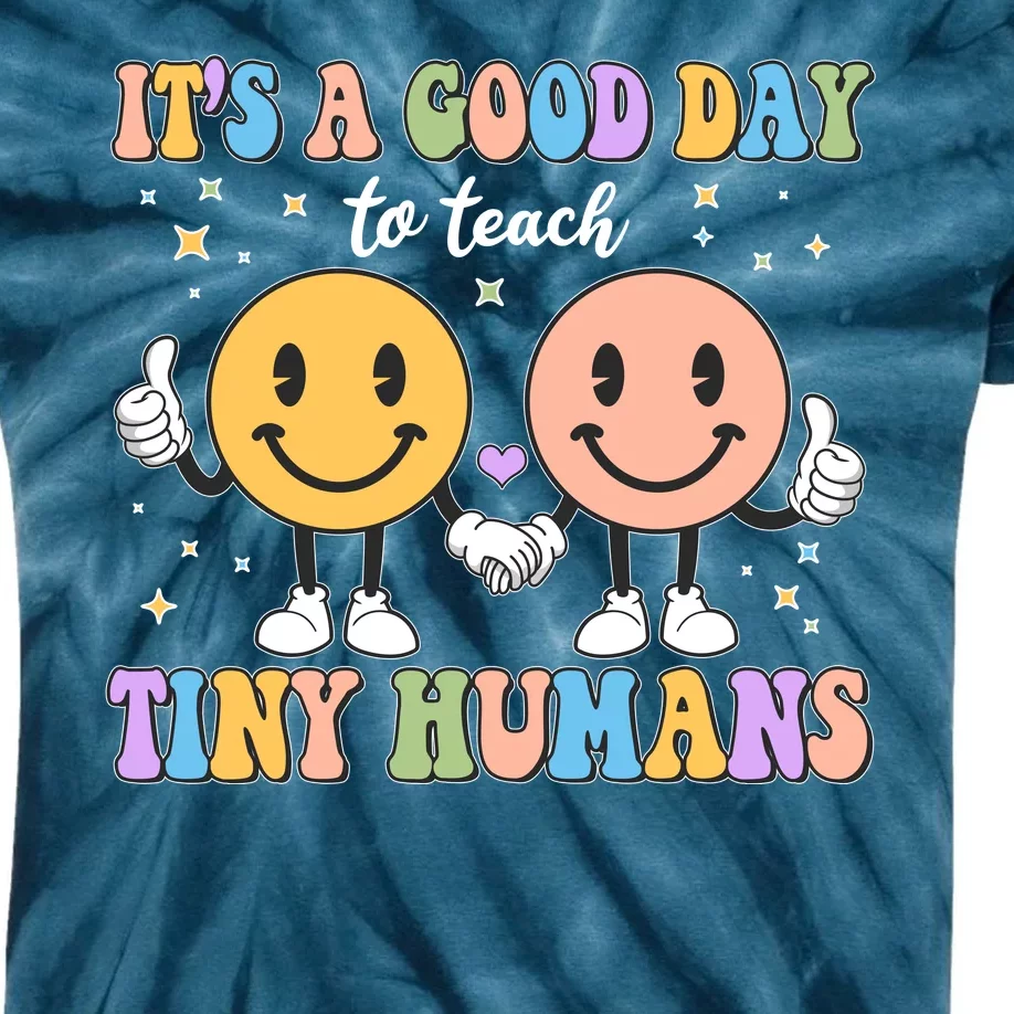 Cute It's A Good Day To Teach Tiny Humans Back To School Kids Tie-Dye T-Shirt