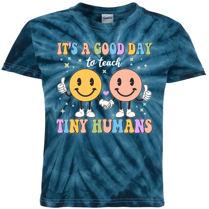 Cute It's A Good Day To Teach Tiny Humans Back To School Kids Tie-Dye T-Shirt