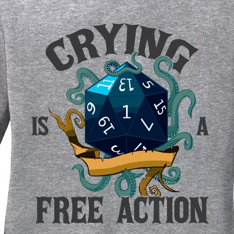 Crying Is A Free Action Ladies Long Sleeve Shirt