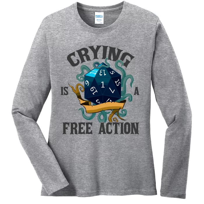 Crying Is A Free Action Ladies Long Sleeve Shirt