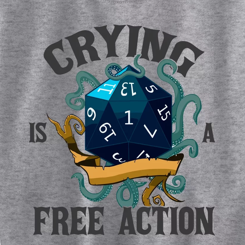 Crying Is A Free Action Kids Sweatshirt