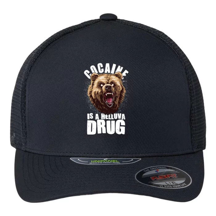 Cocaine Is A Helluva Drug Bear Flexfit Unipanel Trucker Cap