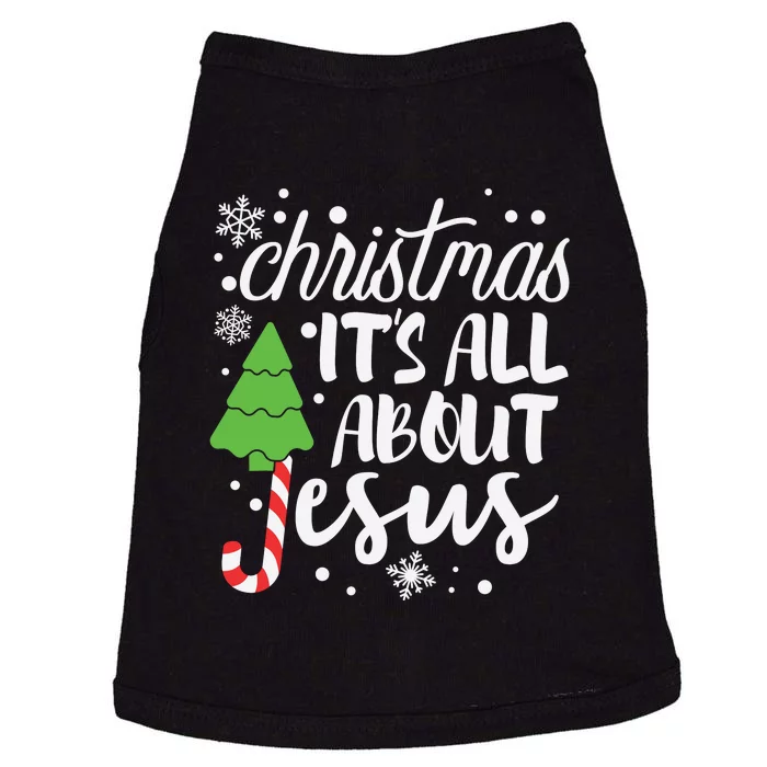 Christmas It's All About Jesus Christmas Tree Gift Doggie Tank