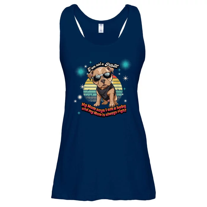 Cute I Am Not A Pitbull Funny Pitbull Dog Owners Gifts Ladies Essential Flowy Tank