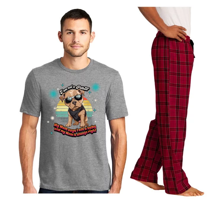 Cute I Am Not A Pitbull Funny Pitbull Dog Owners Gifts Pajama Set