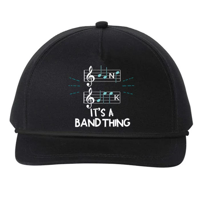 Clef Its A Band Thing Musician Notes Pun Music Group Funny Gift Snapback Five-Panel Rope Hat