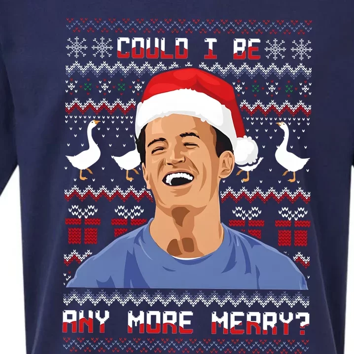 Could I Be Any More Merry Chandler Bing Christmas Rip Rest In Peace Sueded Cloud Jersey T-Shirt