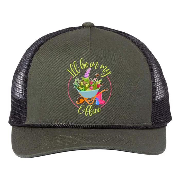 Cute I'll Be In My Office Gardening Fan Retro Rope Trucker Hat Cap