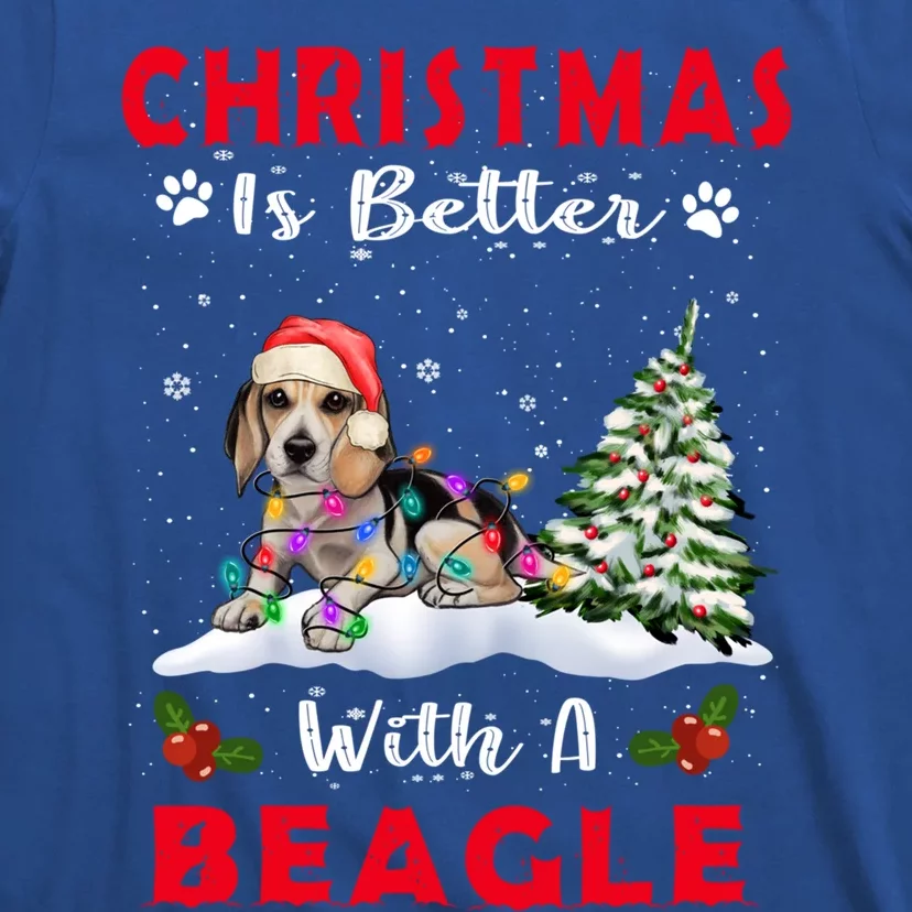 Christmas Is Better With A Beagle Dog Xmas Puppy Lover Cute Gift T-Shirt