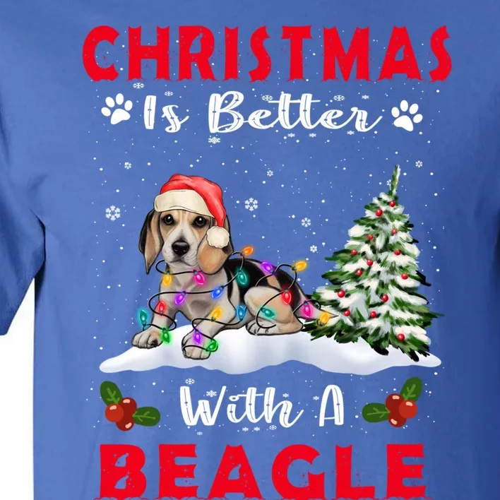 Christmas Is Better With A Beagle Dog Xmas Puppy Lover Cute Gift Tall T-Shirt